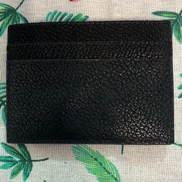 Chrome Hearts Small Leather Card Holder In Black